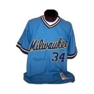  Rollie Fingers Autographed HOF 92 1982 Mitchell & Ness 