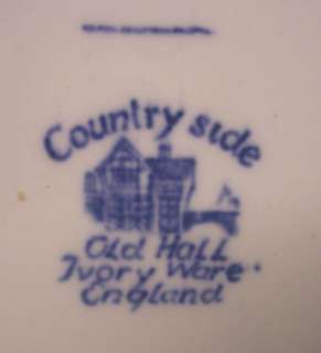 Old Hall Ivory Ware Countryside Plate Offenham Village  