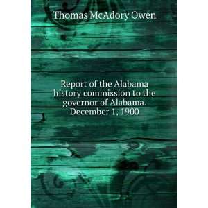  Report of the Alabama history commission to the governor of Alabama 