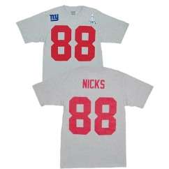 New York Giants Hakeem Nicks Gray Super Bowl Name and Number Jersey T 