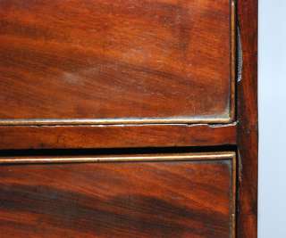 19TH CENTURY ENGLISH GEORGE III MAHOGANY BOWFRONT CHEST OF DRAWERS 