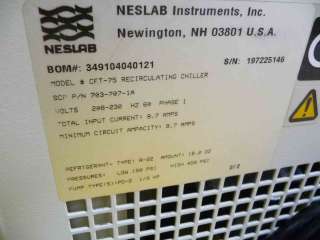 Neslab Coolflow Chiller CFT 75 working 349104040121  