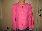 74 New Women Evan Picone Petite 10P Pink Blazer Jacket Sharp @@@@