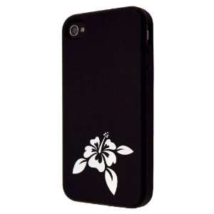  SoCal Case   Black Hibiscus Flower Silicone Case for Apple 