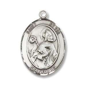   St. Kevin Medal Pendant with 24 Stainless Steel Chain in Gift Box