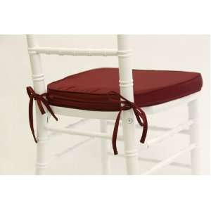 Chiavari Chair Cushion Burgundy with Ties 