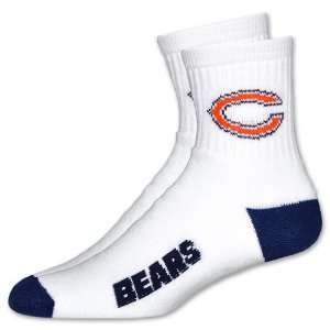 Chicago Bears Pair of White Athletic Socks  Sports 