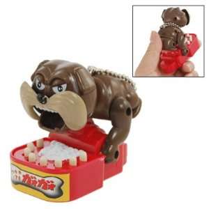  Amico Children Plastic Dog Bite Design Trick Toy Brown Red 