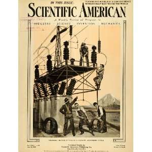  1920 Cover Scientific American Radio Transformer Station 