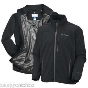   Sports NEW Mens Size S 3XL Heatstream BLACK Soft Shell Jacket Jumper