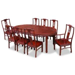   Dining Table with 8 Chairs   Chinese Flower Design Furniture & Decor