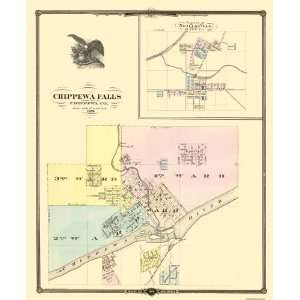  CHIPPEWA FALLS WISCONSIN (WI) LANDOWNER MAP 1878