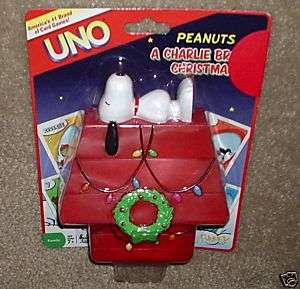 PEANUTS CHARLIE BROWN SNOOPY CHRISTMAS UNO CARDS SET  