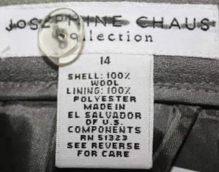Josephine Chaus sz 14 Womens Gray Skirt OFfice Career KG68  