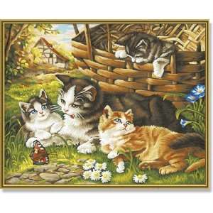  Cat Family Paint by Number Toys & Games