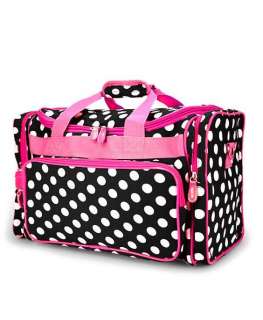 PERSONALIZED PINK POLKA DOTS DANCE GYM CHEER DUFFLE BAG  