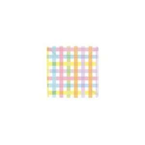  Pastel Gingham Square 7 Plates