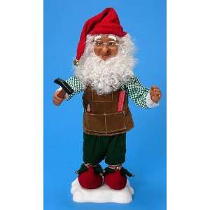  21 Animated Christmas Elf With Hammer Decorative Figurine 