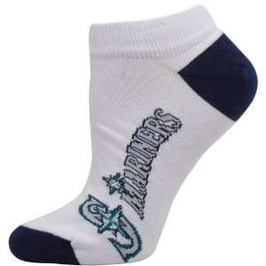  MLB Seattle Mariners Ladies White Arched Team Name Ankle Socks 