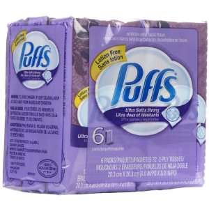  Puffs Ultra Soft & Strong Facial Tissues, To Go Pouch, 6 