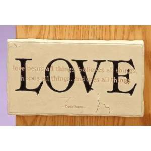 Wall Plaque Collectible Love Rectangular Decoration Design Model Decor 