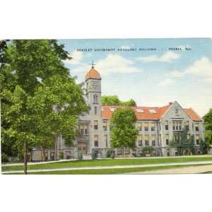   Postcard   Horology Building   Bradley University   Peoria Illinois