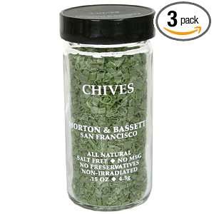 Morton & Bassett Chives, .15 Ounce Jars (Pack of 3)  