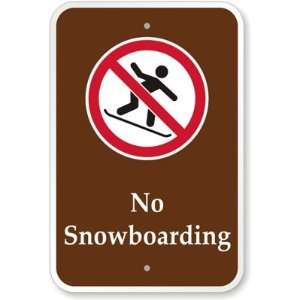  No Snowboarding (with Graphic) Engineer Grade Sign, 18 x 