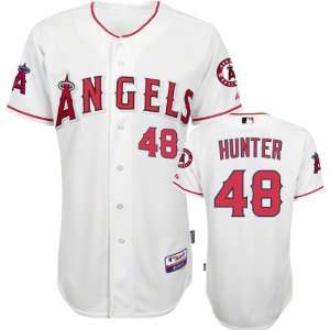  Torii Hunter Jersey Adult Majestic Home White Authentic Cool 