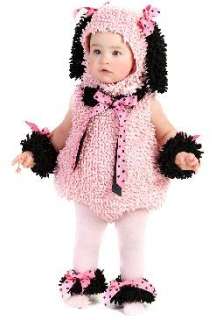 CUTE BABY PINK INFANT POODLE TODDLER PUPPY DOG COSTUME  