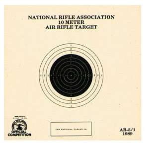 National Target NRA 10 Meter Air Rifle Bullseye Target, 1 Bull/Page 