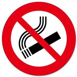  NO SMOKING forbidden warning sign sticker 5 x 5 