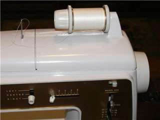 Vintage SINGER 603 Sewing Machine w/ Wood Cabinet, Stool, Manual 