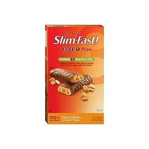 Slim Fast Snack Bars, Peanut Butter Crunch Time, 1 oz, 24 Count (Pack 