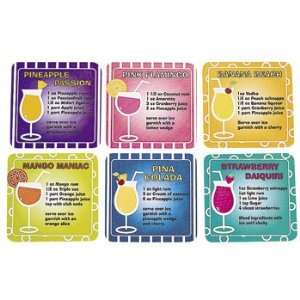  Lot of 12 Summer Party Drink Tropical Cocktail Coasters 
