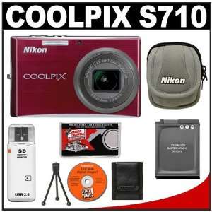  Nikon Coolpix S710 14.5 Megapixel Digital Camera (Deep Red 