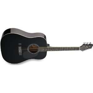  Stagg DREADNOUGHT AC.GT. BLACK Musical Instruments