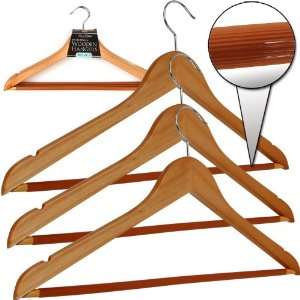   of 3 Karen Rhodes Roller Design Wooden Hangers 3 pk. 