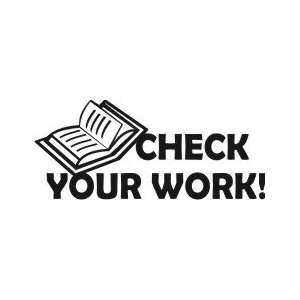  Book Check Your Work Teacher Stamp   Black Office 