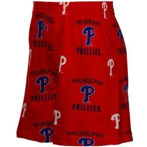   Phillies Youth Red Maverick Boxer Shorts (Small)