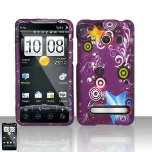  Purple Galaxy Snap on Hard Protective Cover Case for HTC 