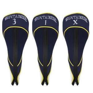  West Virginia Mountaineers Navy Blue Three Pack Zippered Golf Club 