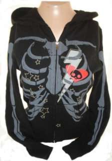  Skelanimals Zip Up Hoodie Sweatshirt   Heart and Bolt 