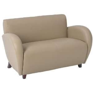  Office Star Eleganza Taupe Eco Leather Love Seat Office 