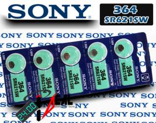 NEW SONY 364 363 WATCH BATTERIES SR621W SR621SW Silver oxide  