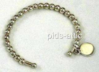 Silpada Sterling Silver Bead Charm Flexible Cuff Bracelet ~ B0744 