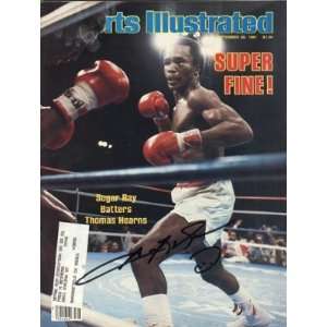 Sugar Ray Leonard Autographed Sports Illustrated Magazine   Sept. 28 