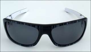 Oakley Sideways Polarized Sunglass Black Plaid/Gray NEW 700285228228 