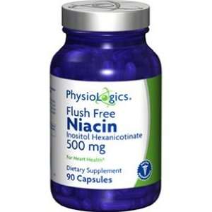 Physiologics   Flush Free Niacin 500 mg 90 caps Health 