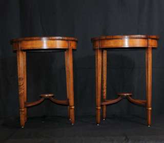 Pair Regency Walnut Side Tables Occasional Table Furniture  